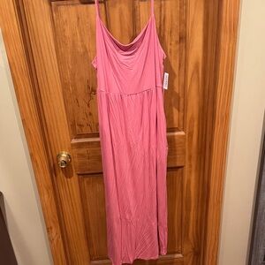 Elegant Pink Maxi Dress Old navy size XLT